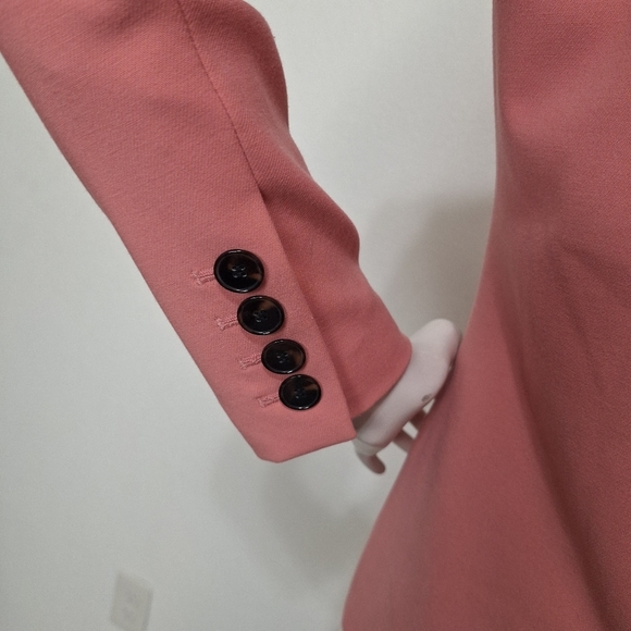 Halogen Pink Preppy Coquette Double Breasted Button Blazer Jacket Size XSP - Picture 8 of 13